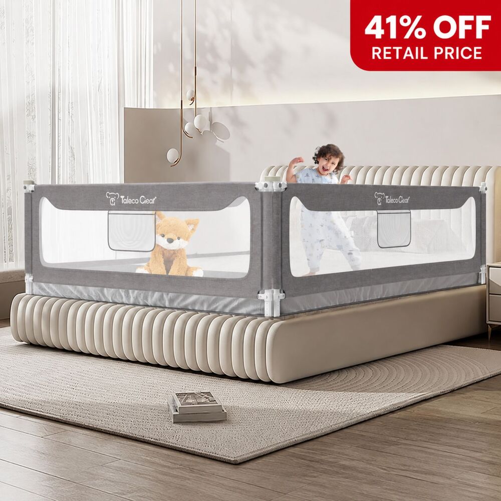Brand New G TALECO GEAR Bed Rail for Toddlers – 78.74 × 78.74 × 74.8 Gray